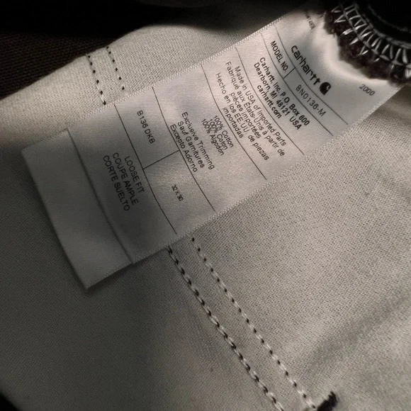 Double Knee Carhartt Dark Brown Utility Pants Size 32x30 - Picture 7 of 7